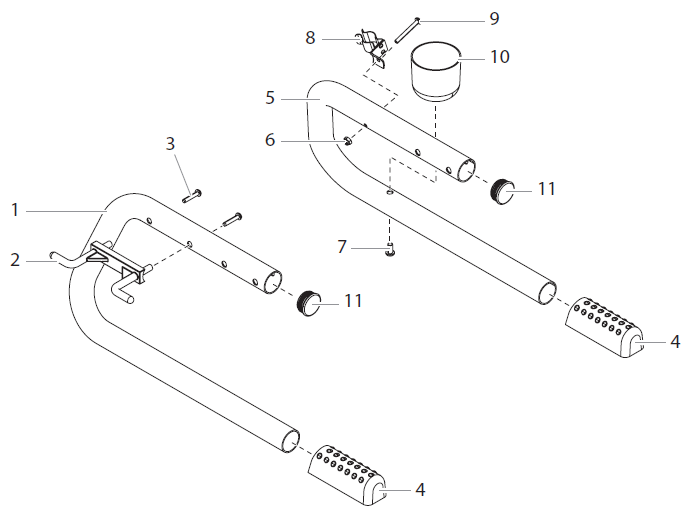 Impact 340 Skid Assembly parts